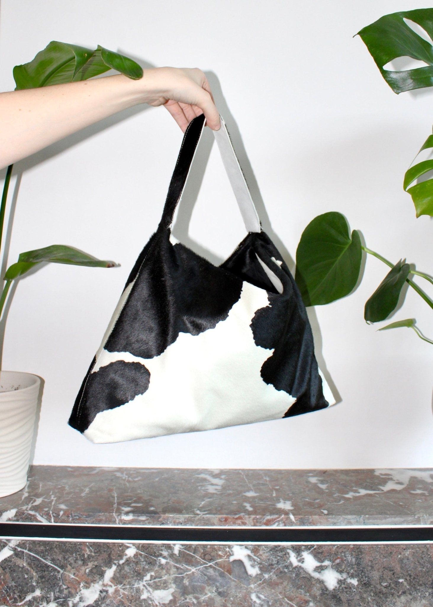 Sloane bag in cowprint leather - Luci's Lemons