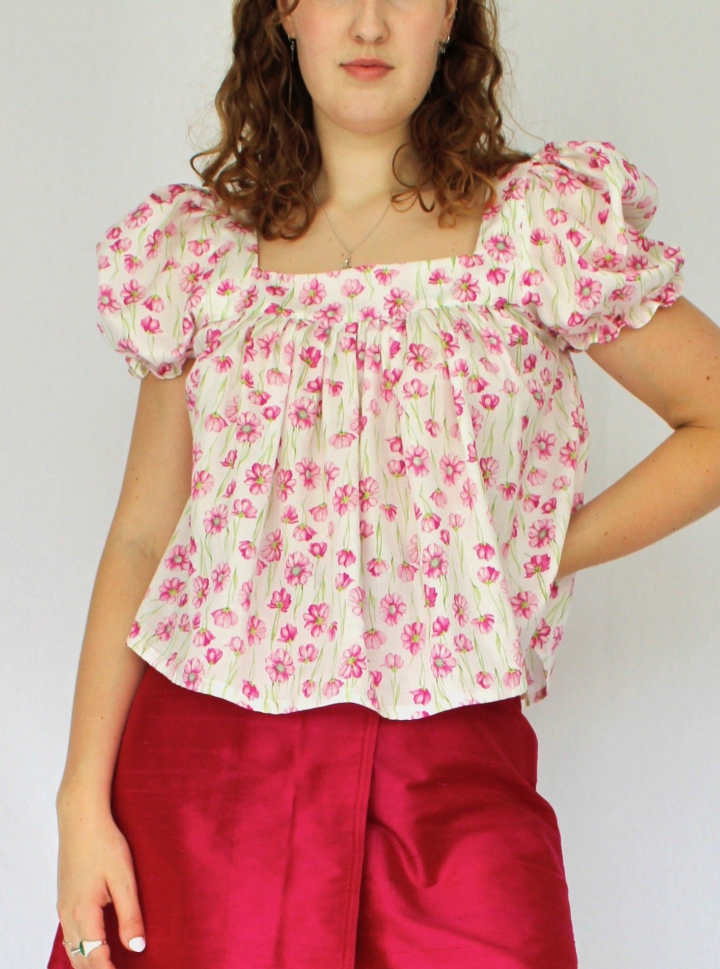 Sample - Sofia blouse pink floral