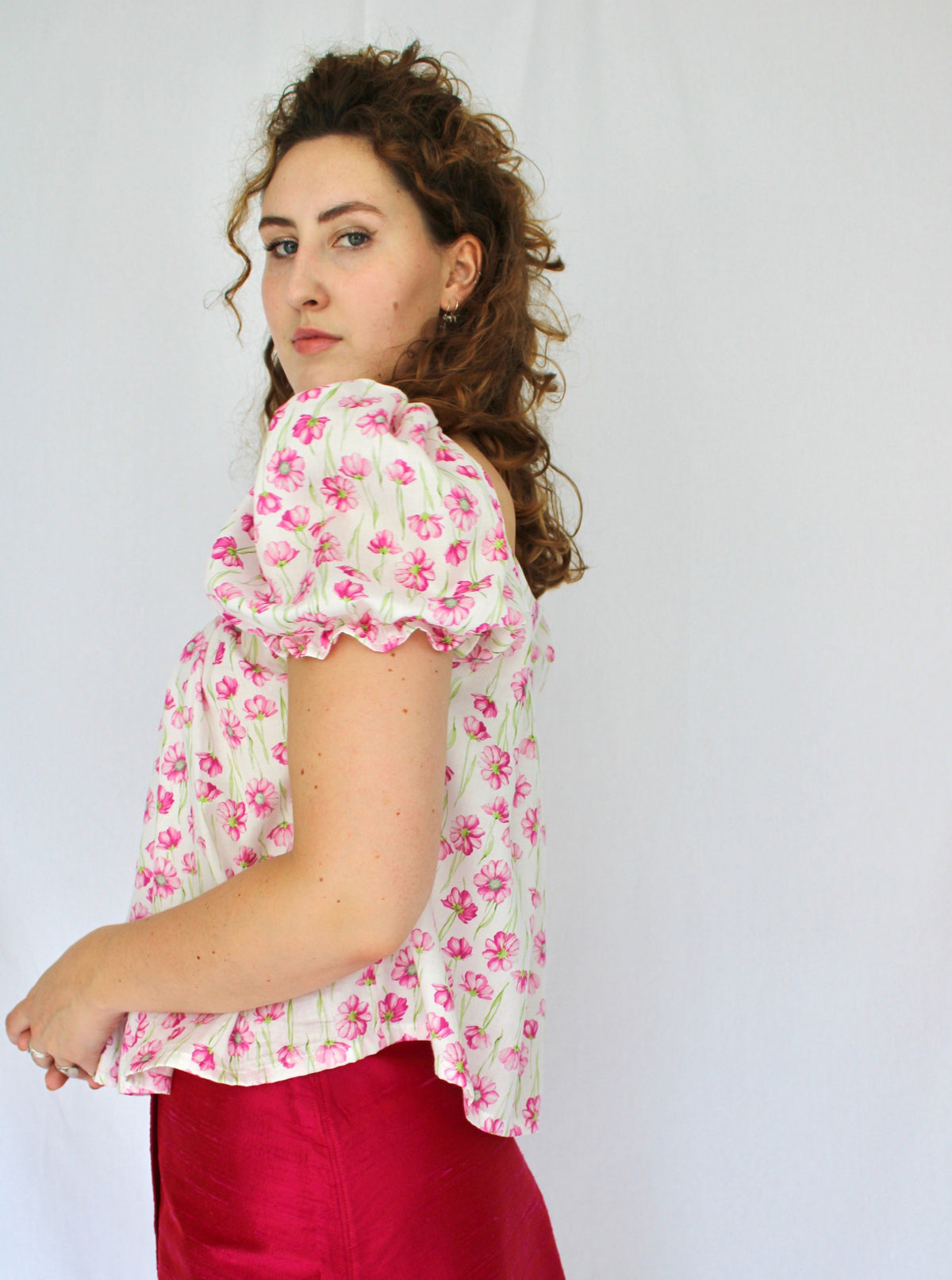 Sample - Sofia blouse pink floral