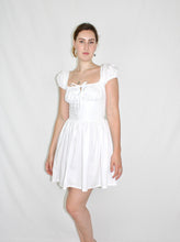 Load image into Gallery viewer, Matilda mini dress white cotton
