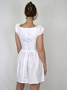 Matilda mini dress white cotton