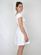 Load image into Gallery viewer, Matilda mini dress white cotton
