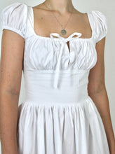 Load image into Gallery viewer, Matilda mini dress white cotton
