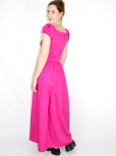 Load image into Gallery viewer, Matilda maxi dress fuchsia cotton
