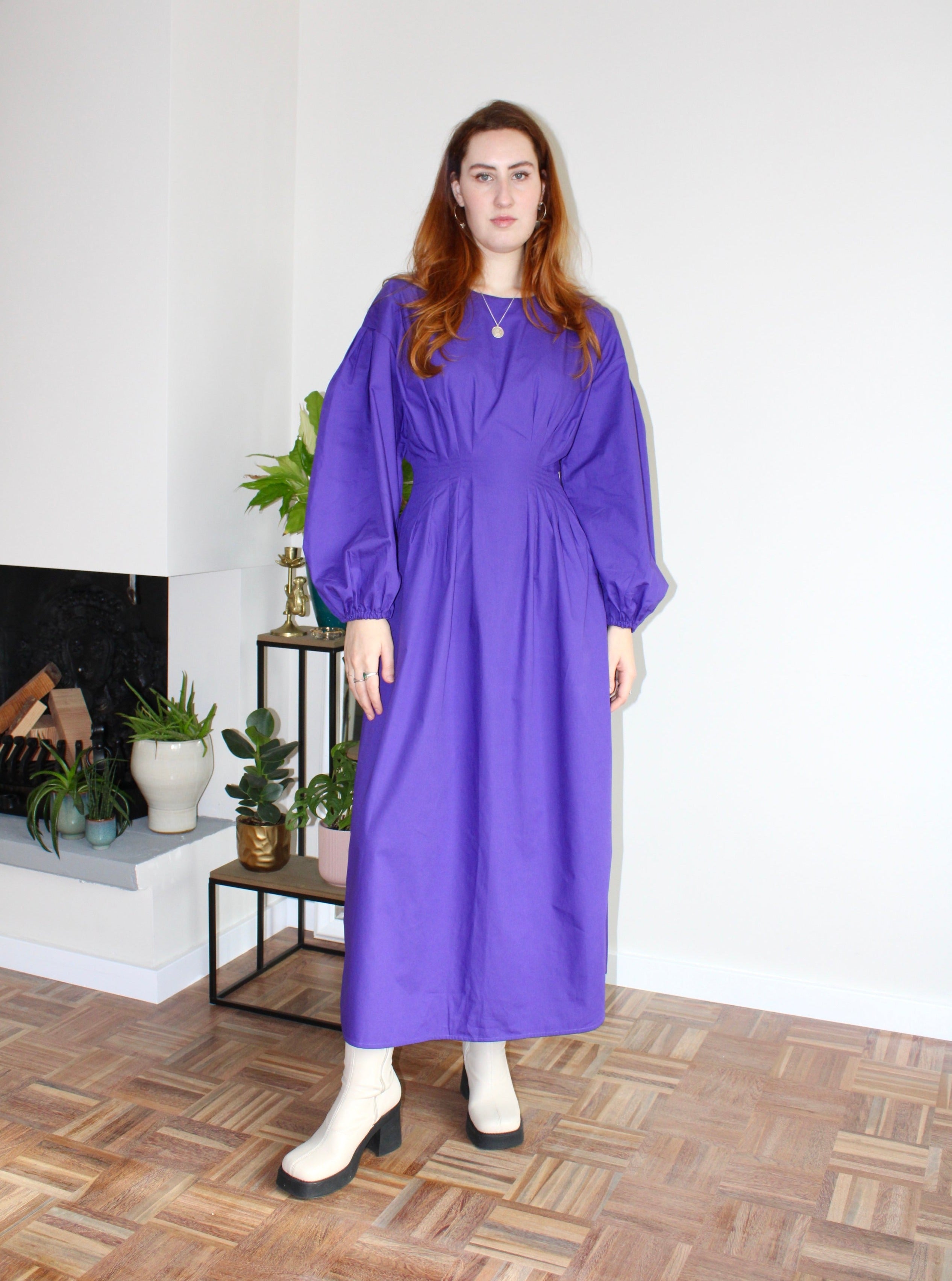 Sample - Mabel dress purple cotton
