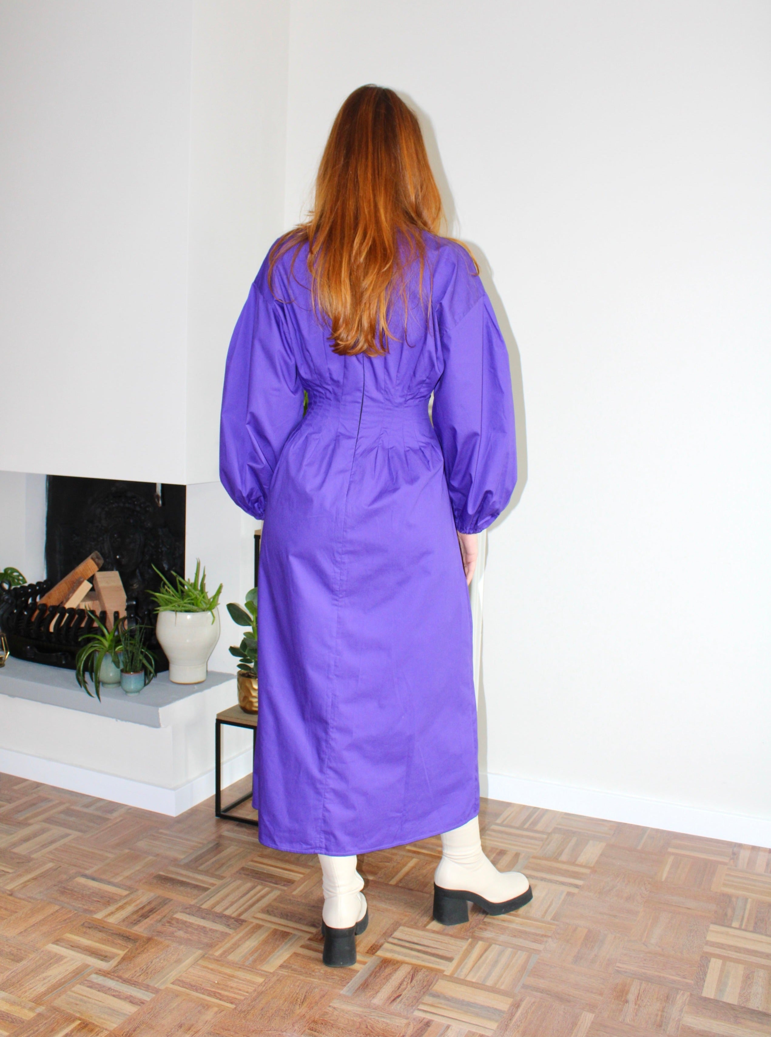 Sample - Mabel dress purple cotton