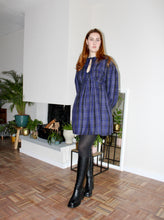 Load image into Gallery viewer, Rory mini dress purple plaid cotton
