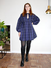 Load image into Gallery viewer, Rory mini dress purple plaid cotton
