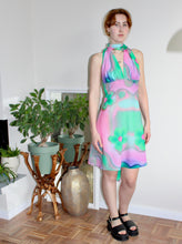 Load image into Gallery viewer, Cyra dress mini pink and green floral
