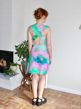 Load image into Gallery viewer, Cyra dress mini pink and green floral
