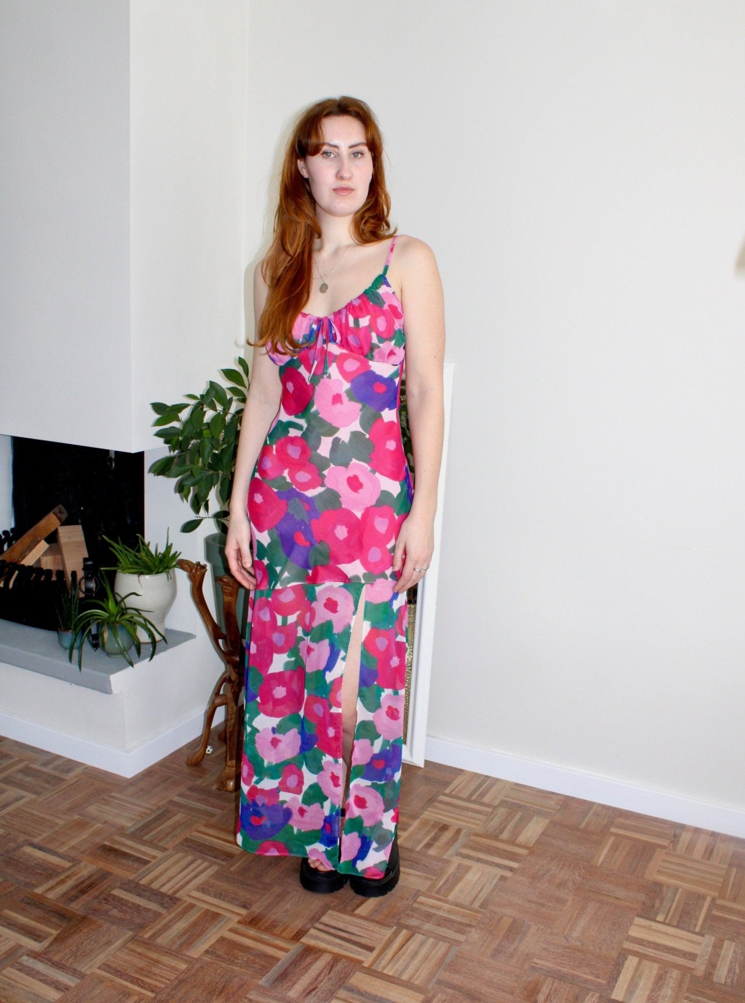 Celeste dress silk floral - Luci's Lemons