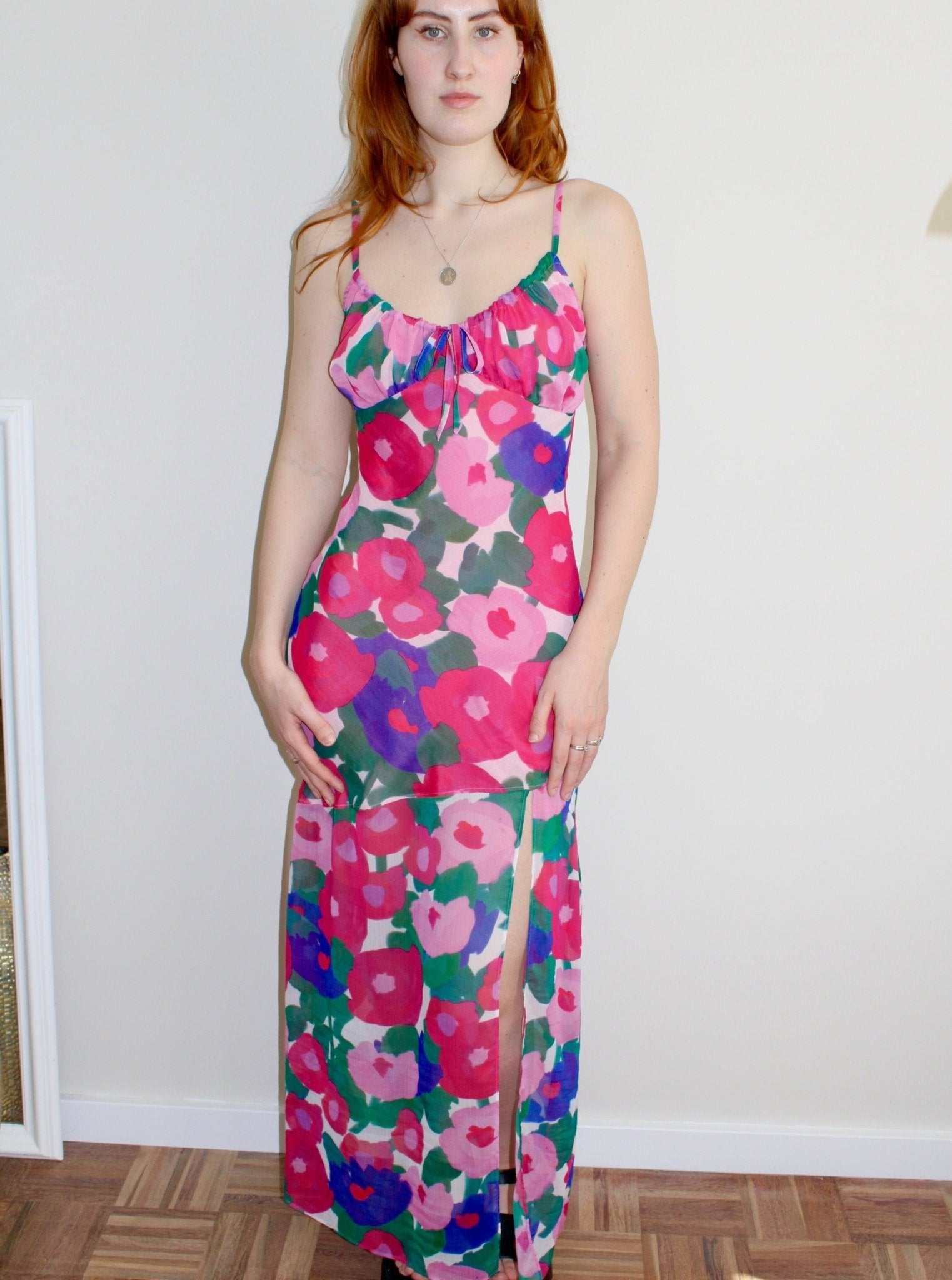 Celeste dress silk floral - Luci's Lemons