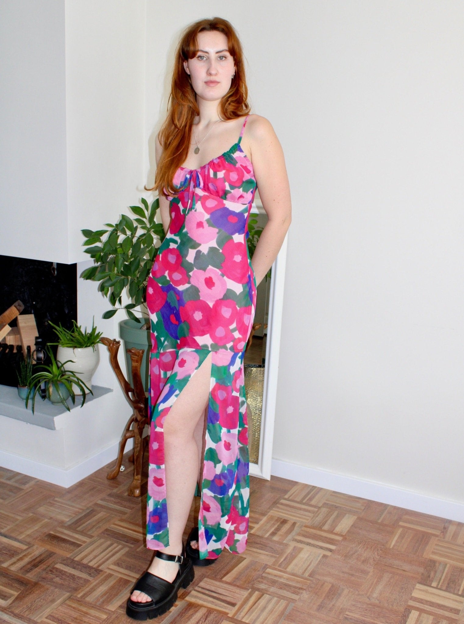 Celeste dress silk floral - Luci's Lemons