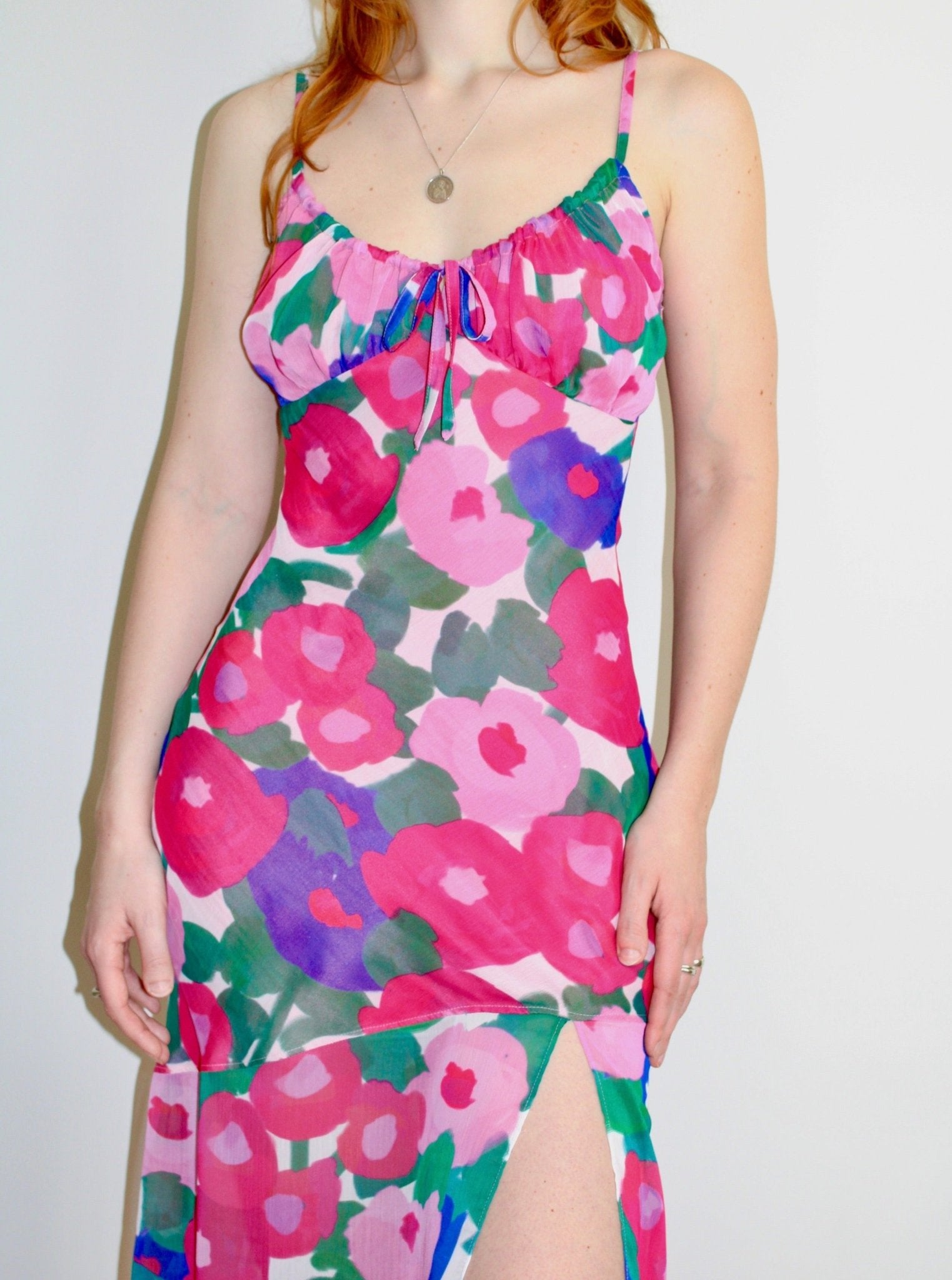 Celeste dress silk floral - Luci's Lemons
