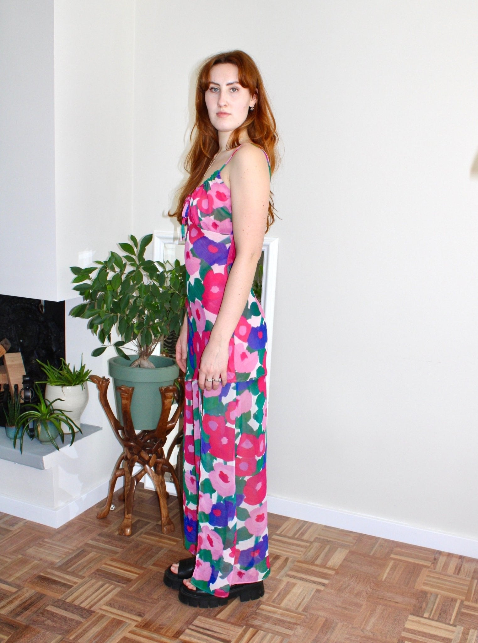 Celeste dress silk floral - Luci's Lemons