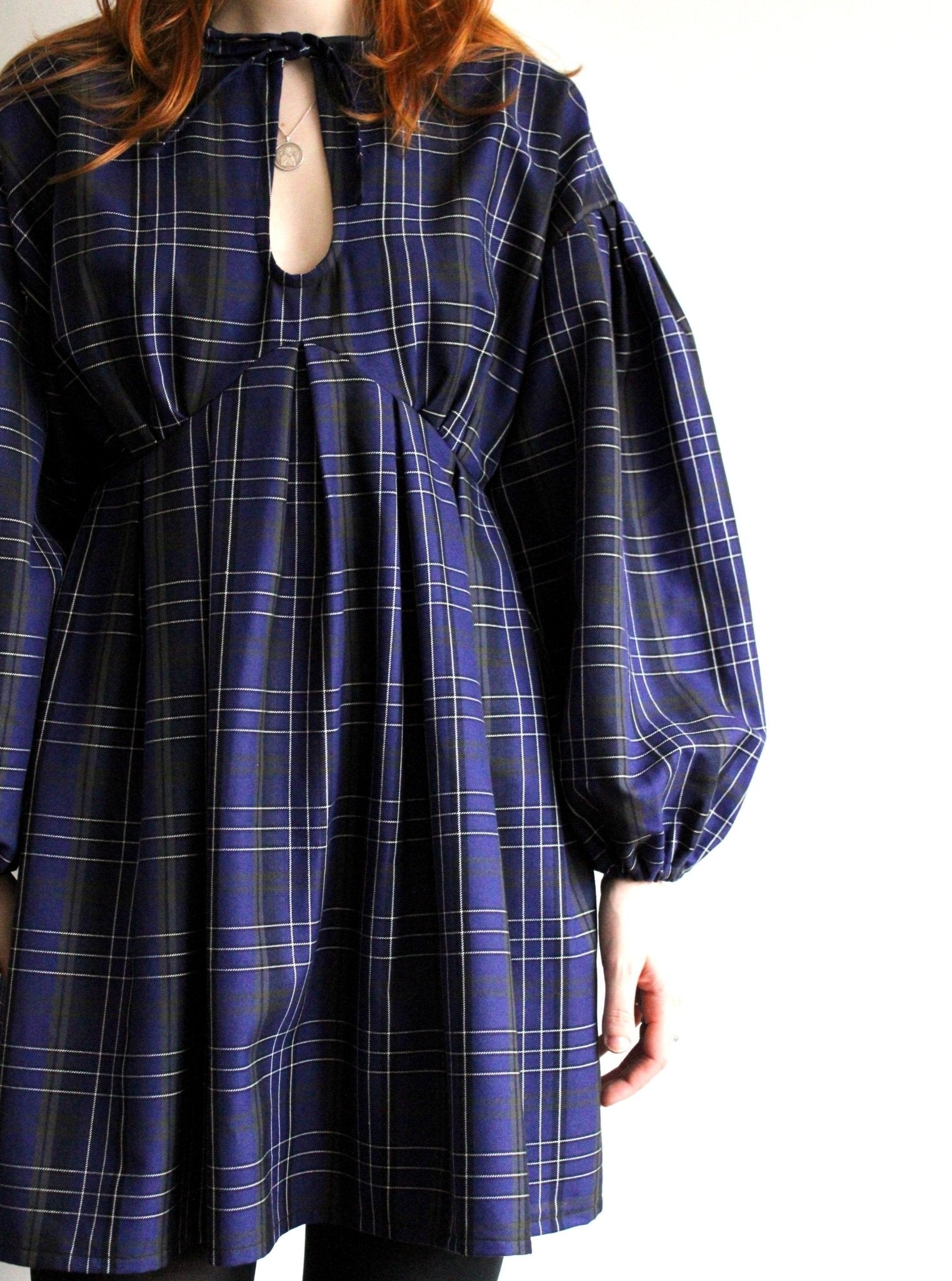 Rory mini dress purple plaid cotton - Luci's Lemons