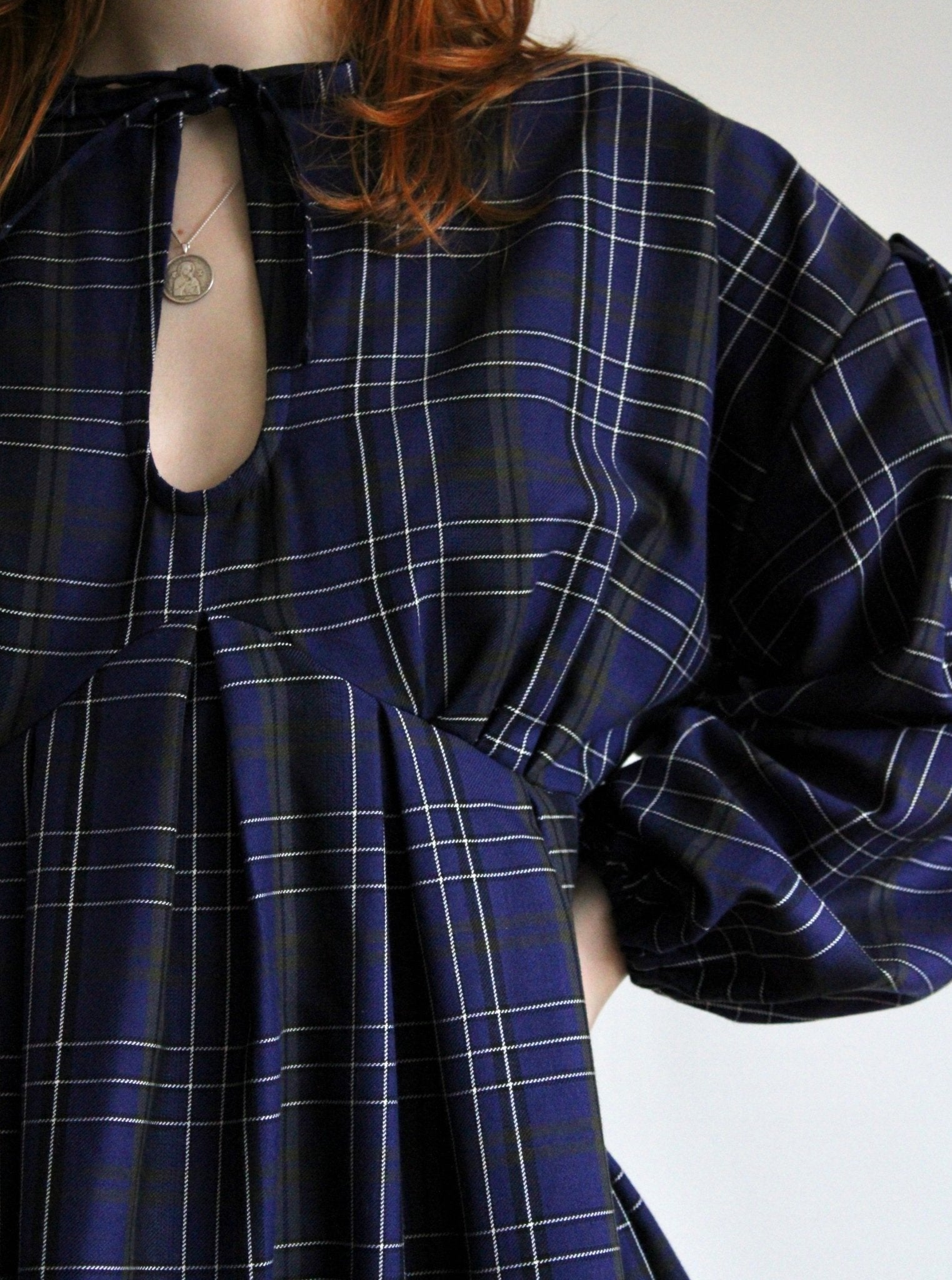Rory mini dress purple plaid cotton - Luci's Lemons