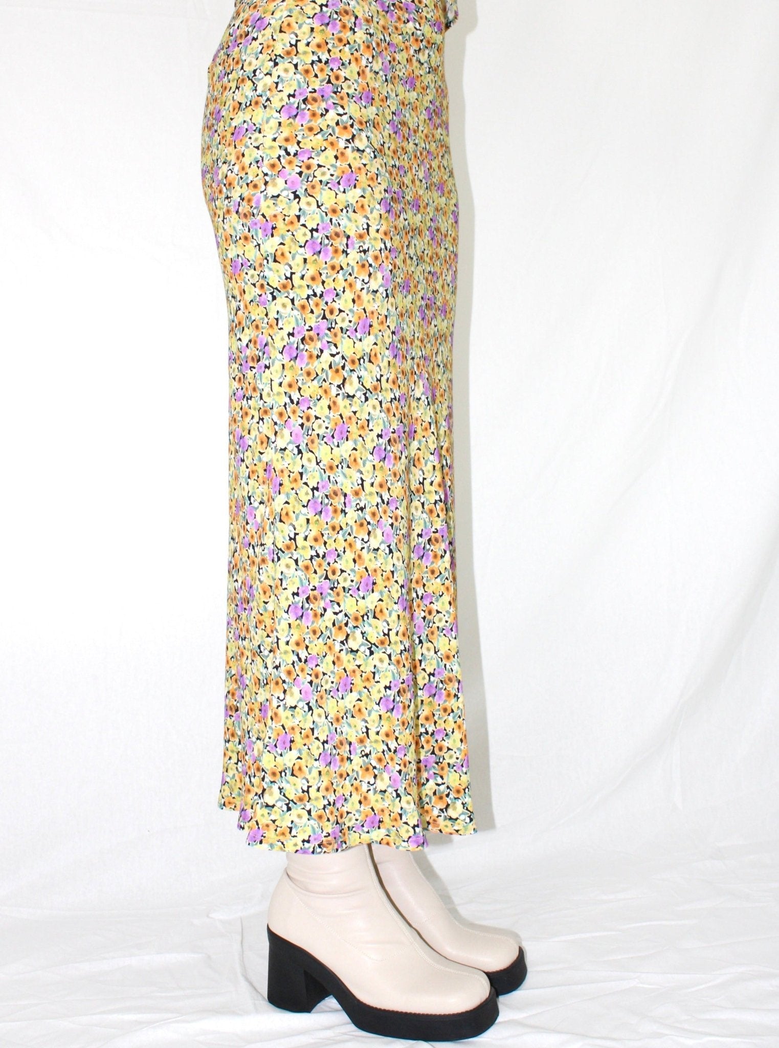 Violetta skirt floral viscose - Luci's Lemons