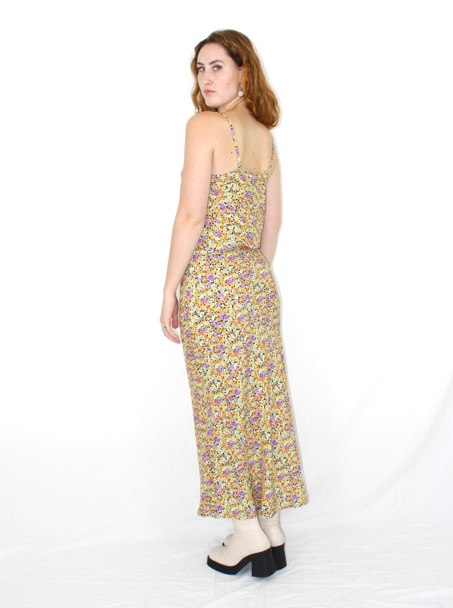 Violetta skirt floral viscose - Luci's Lemons